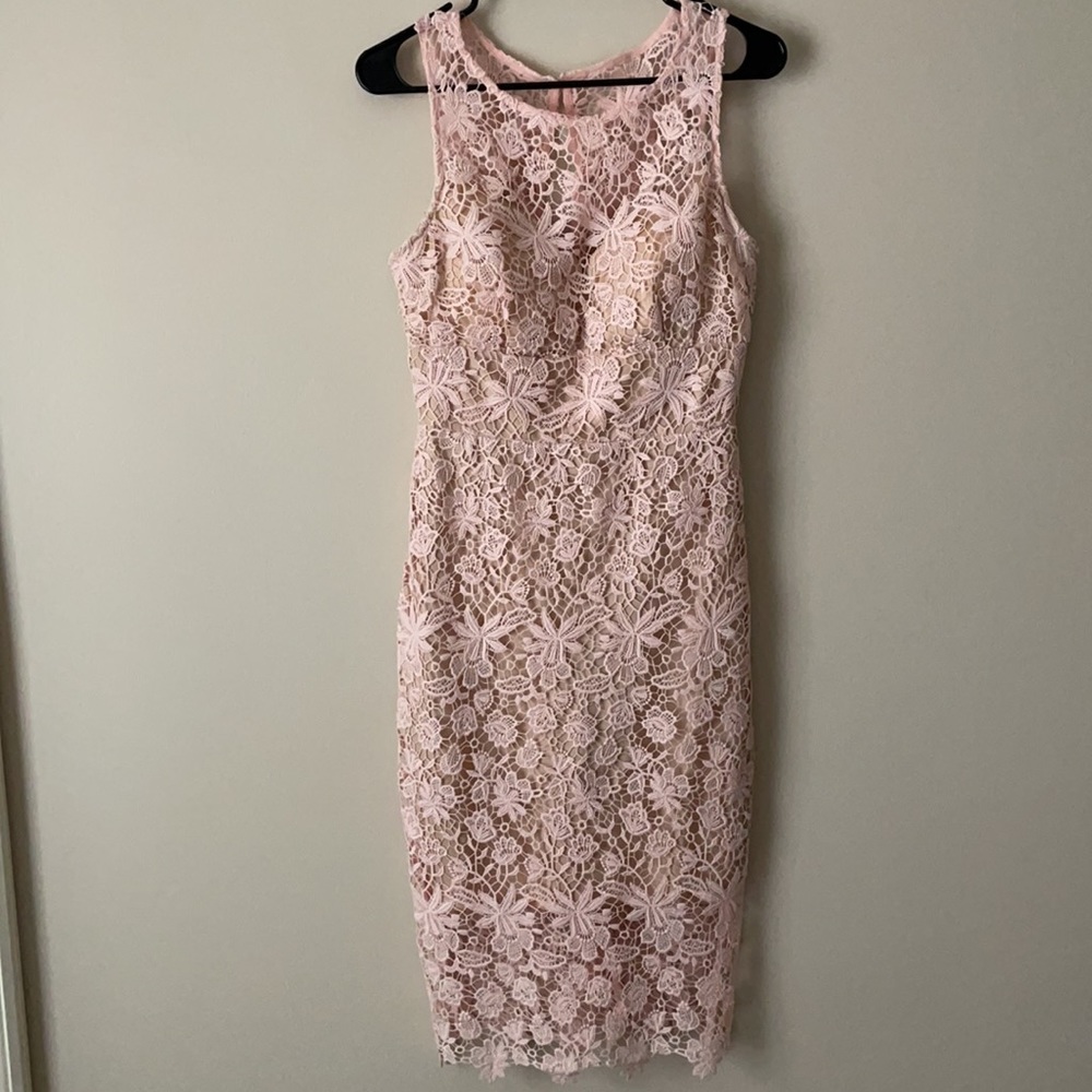 Pink lace dress